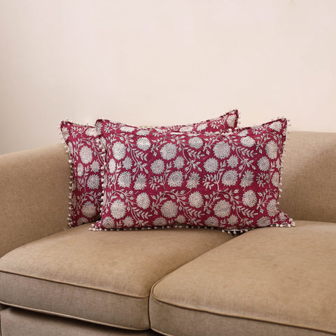 Sanganeri hand pillow covers (set of 2) 43 - handcrafted