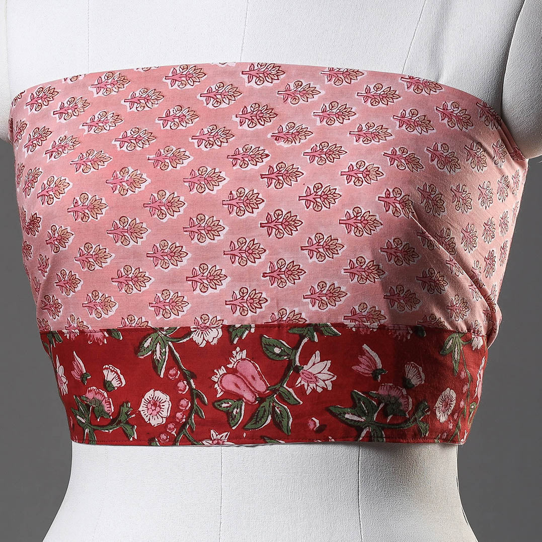 Buy Sanganeri Block Printed Cotton Blouse Piece Online at iTokri.com