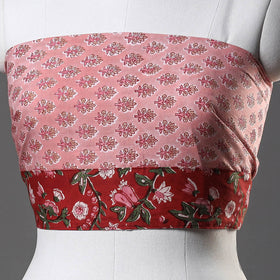 Buy Sanganeri Block Printed Cotton Blouse Piece Online at iTokri.com