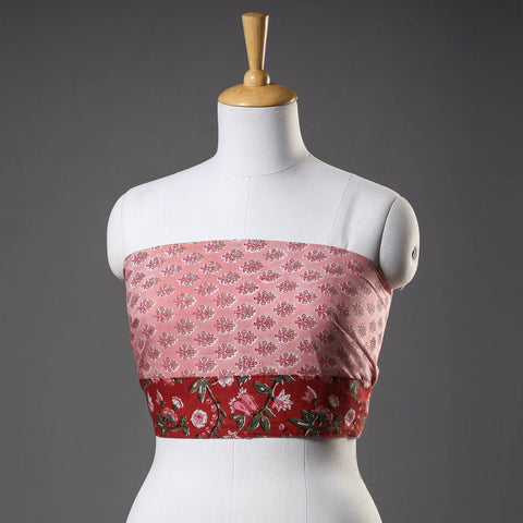 Buy Sanganeri Block Printed Cotton Blouse Piece Online at iTokri.com