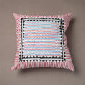 Pink Sanganeri Block Printed Cotton Cushion Cover 