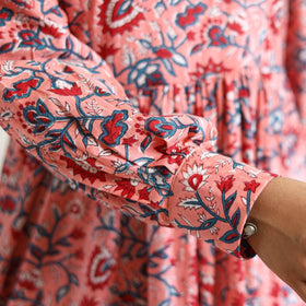 Buy Sanganeri Block Printed Cotton Flared Dress 07 Online at iTokri.com