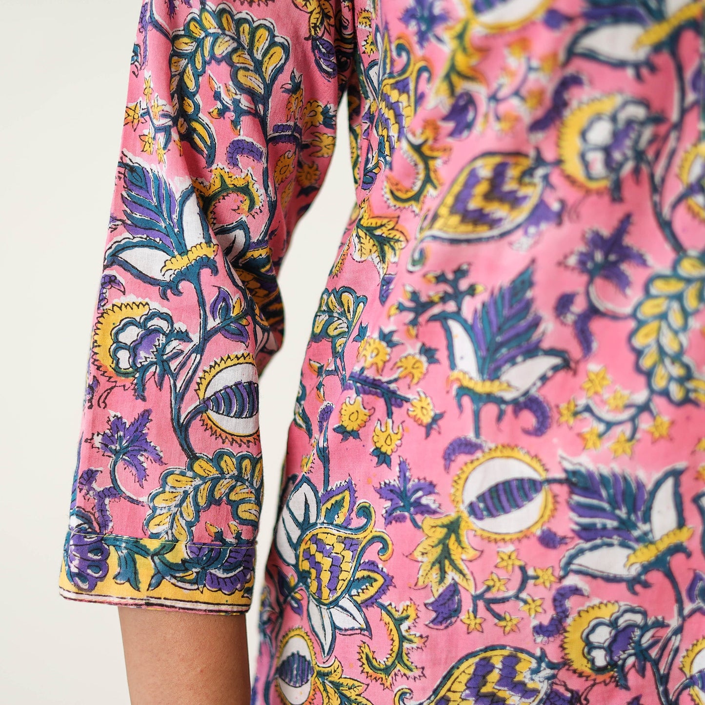  Sanganeri Block Printed Cotton Kurta with Palazzo & Dupatta Set 14 