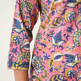  Sanganeri Block Printed Cotton Kurta with Palazzo & Dupatta Set 14 