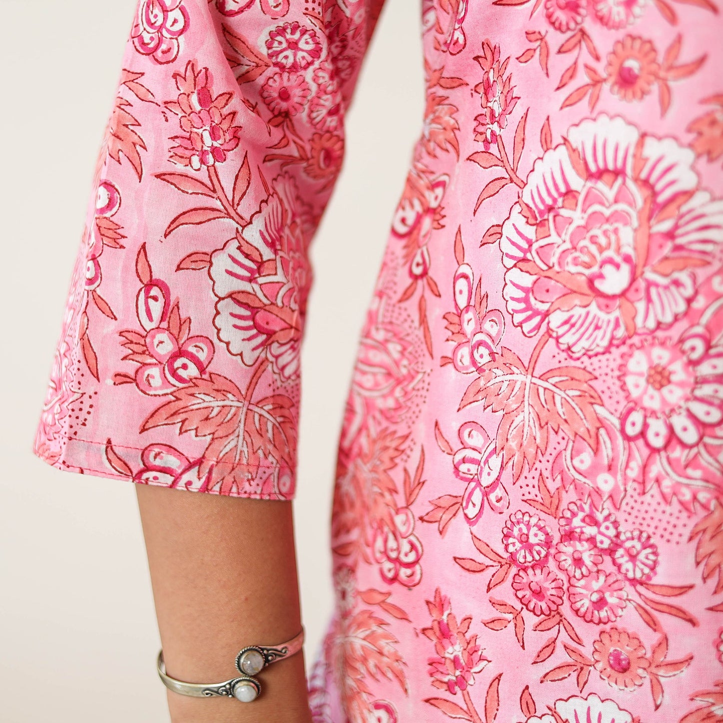 Buy Sanganeri Block Printed Cotton Kurta with Palazzo & Dupatta Set 15 Online at iTokri.com