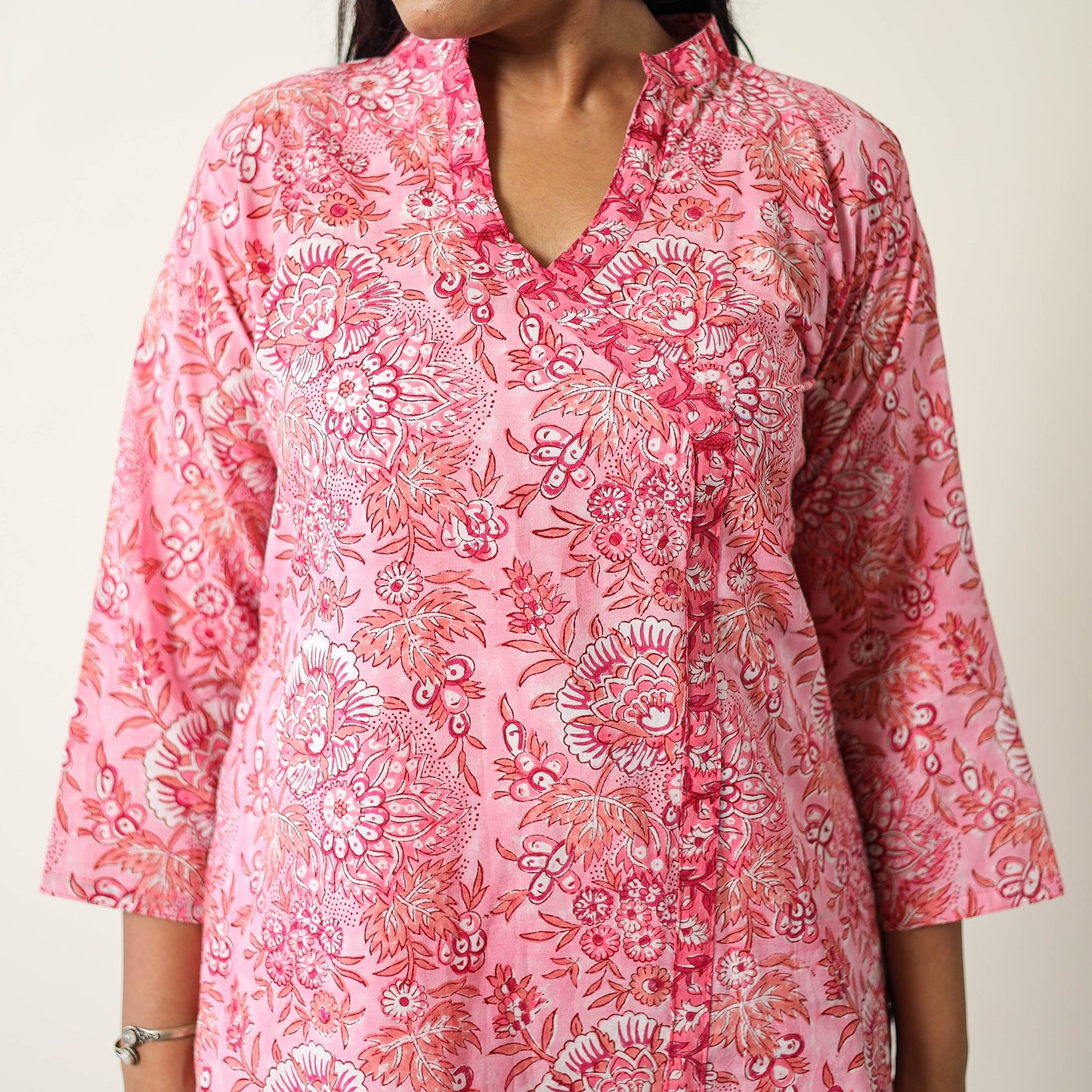 Buy Sanganeri Block Printed Cotton Kurta with Palazzo & Dupatta Set 15 Online at iTokri.com