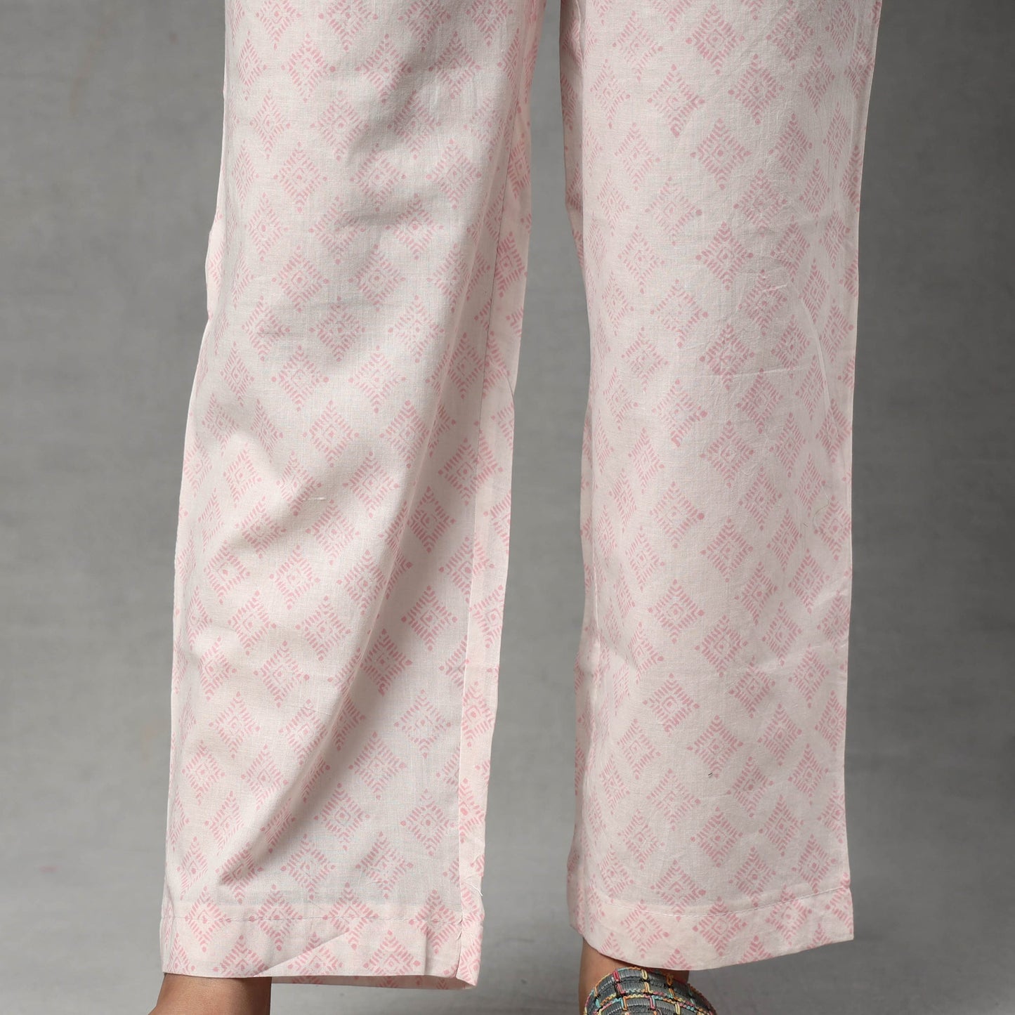  Sanganeri Block Printed Cotton Kurta with Palazzo & Dupatta Set 