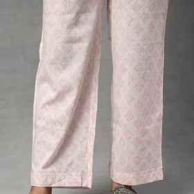  Sanganeri Block Printed Cotton Kurta with Palazzo & Dupatta Set 