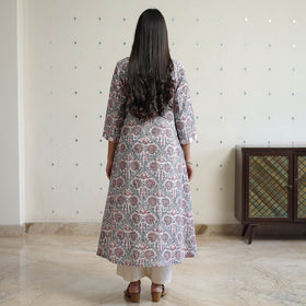 Buy Sanganeri Block Printed Cotton Long Kurta 05 Online at iTokri.com