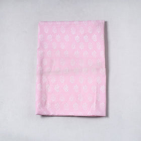Pink Sanganeri Block Printed Cotton Precut Fabric (1.4 meter)