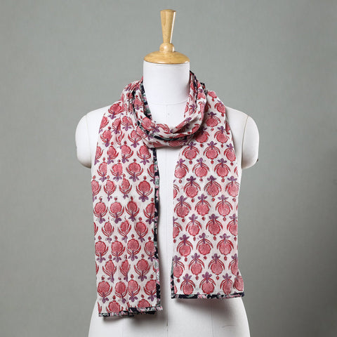  Sanganeri Block Printed Cotton Stole 