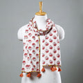 Buy Sanganeri Block Printed Cotton Stole with Tassels Online at iTokri.com