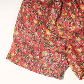  Sanganeri Block Printed Cotton Unisex Boxer/Shorts 