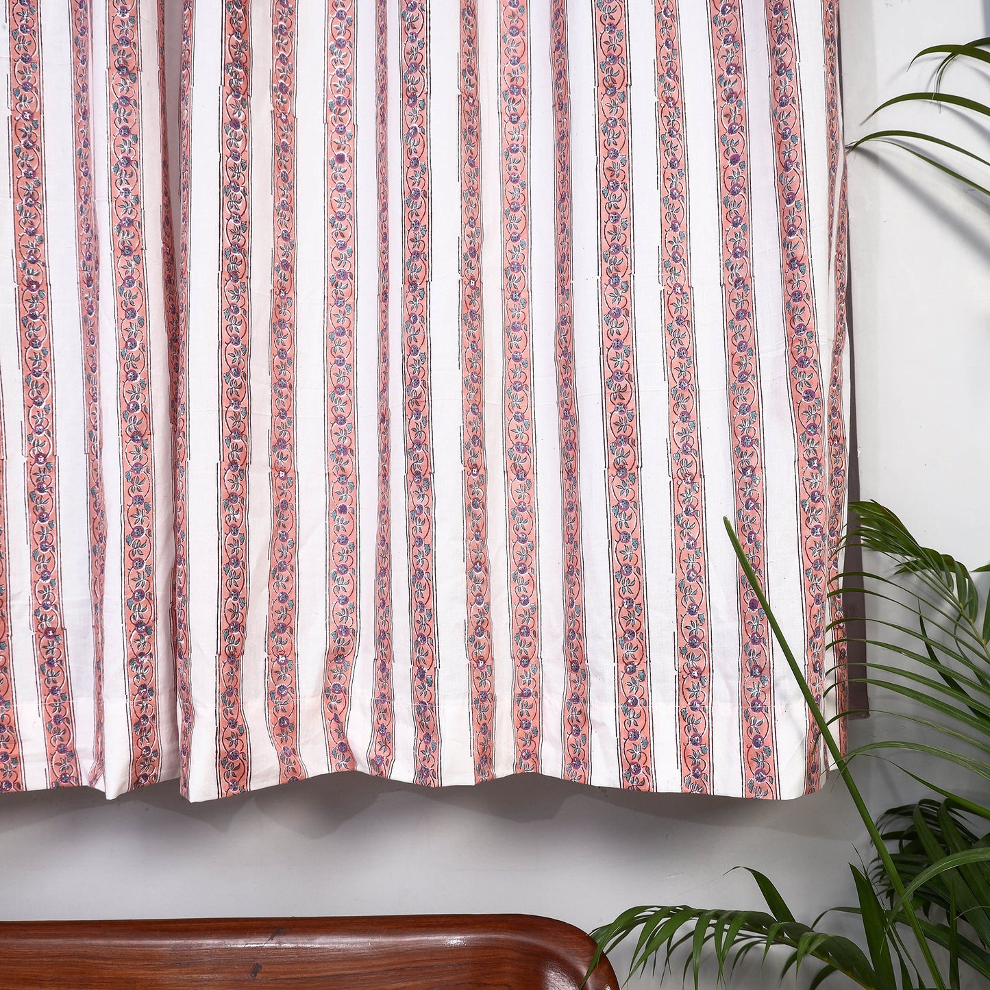 Buy Sanganeri Block Printed Cotton Window Curtain (5 x 3 Feet) (Single Piece) Online at iTopkri