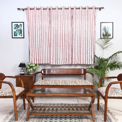 Buy Sanganeri Block Printed Cotton Window Curtain (5 x 3 Feet) (Single Piece) Online at iTopkri