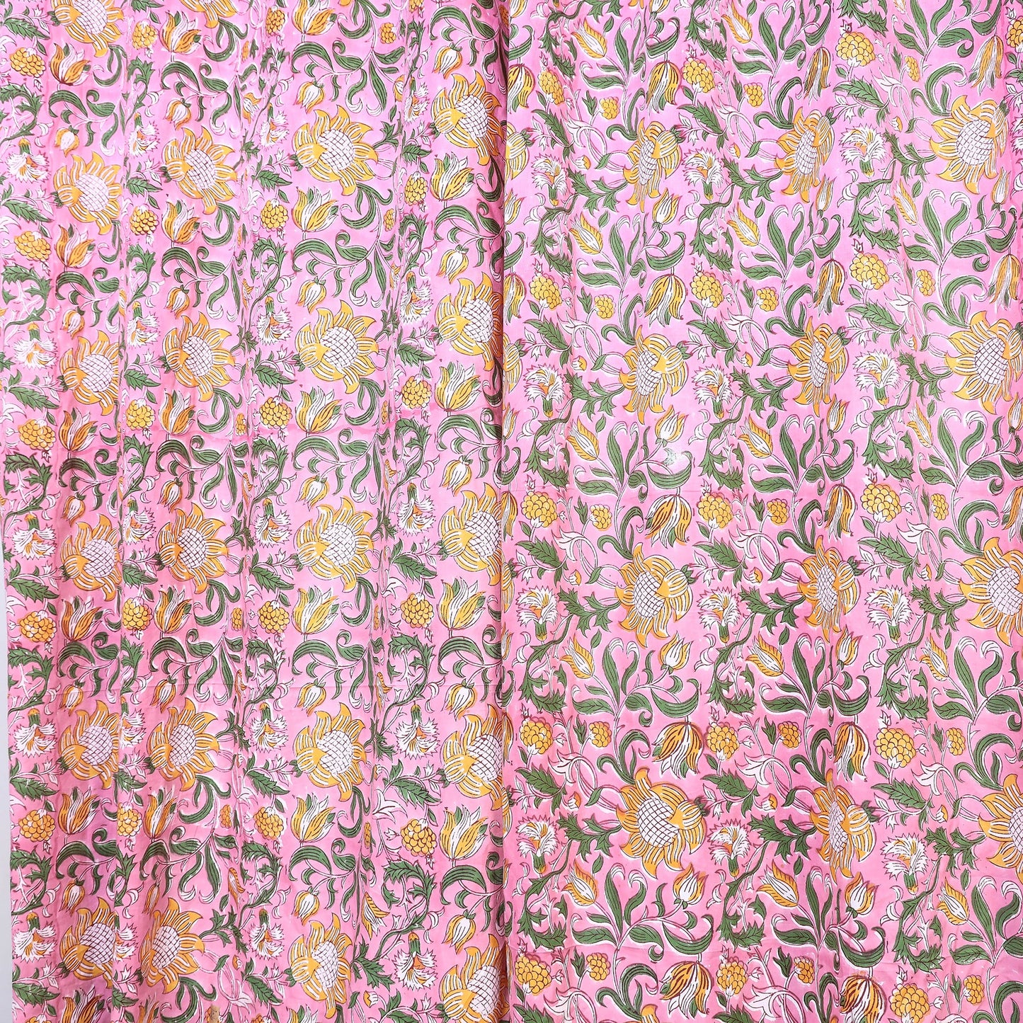 Sanganeri Block Printed Cotton Window Curtain