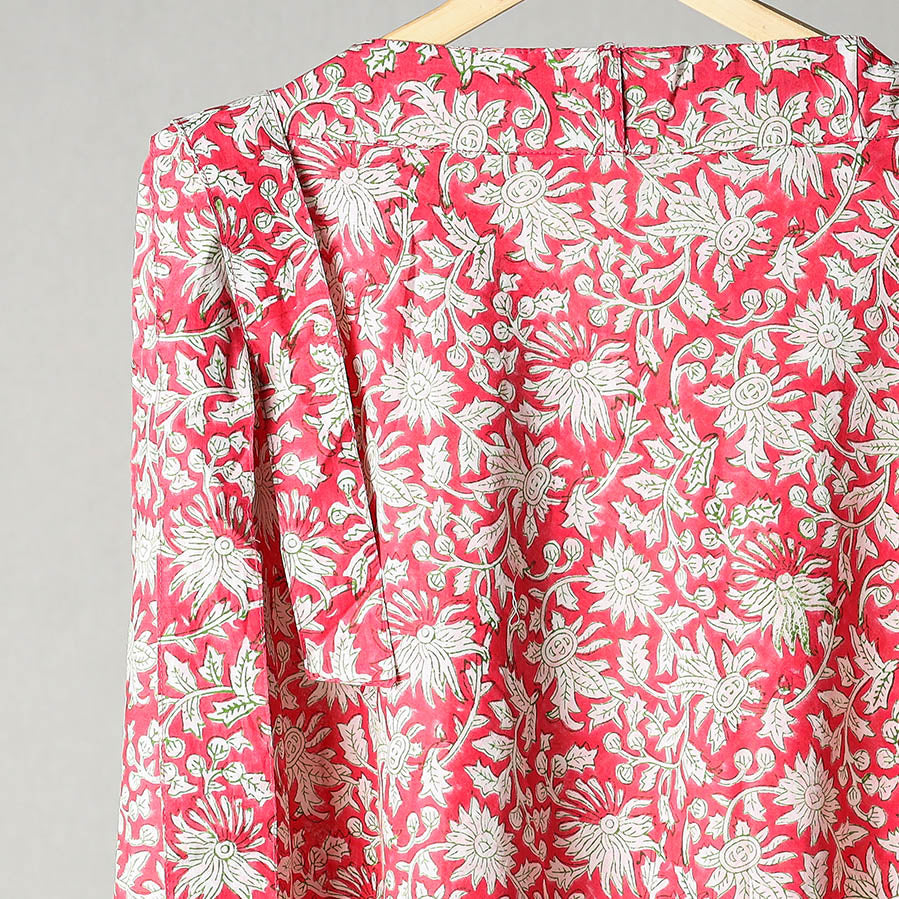  Sanganeri Block Printed Cotton Wrap Around Skirt 