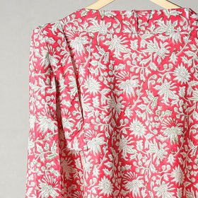  Sanganeri Block Printed Cotton Wrap Around Skirt 