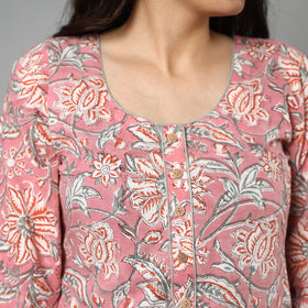  Sanganeri Block Printing Cotton Long Kurta 