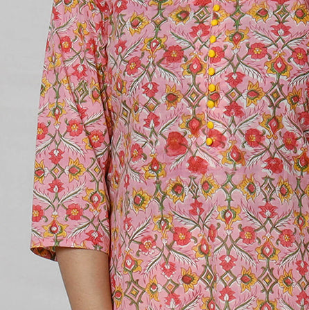  Sanganeri Block Printing Cotton Long Kurta Online 