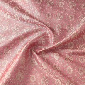 Pink Semi Silk Brocade Banarasi Fabric