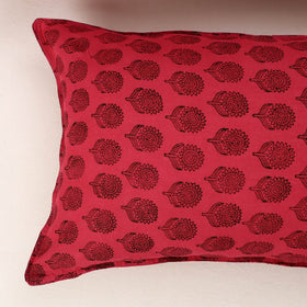 Pink - set of 2 bagh cotton pillow covers 18 - handcrafted