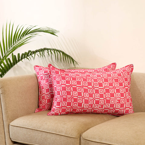 BuySet of 2 Hand Batik Print Cotton Pillow Covers