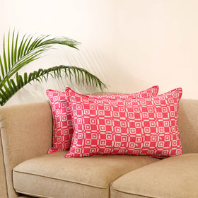 BuySet of 2 Hand Batik Print Cotton Pillow Covers