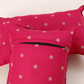 Pink - set of 2 jacquard cotton pillow covers 11