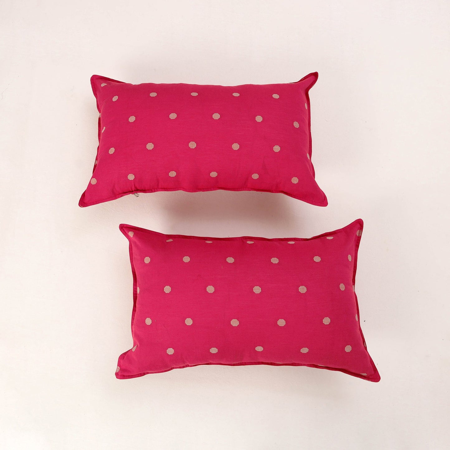 Pink - set of 2 jacquard cotton pillow covers 11
