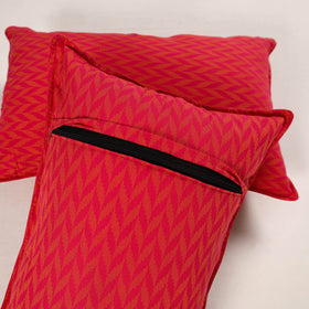 Pink - set of 2 jacquard cotton pillow covers 37