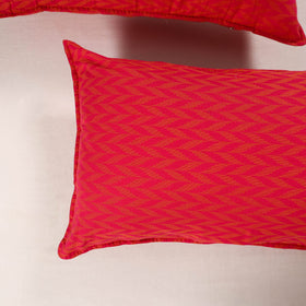 Pink - set of 2 jacquard cotton pillow covers 37