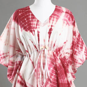  Shibori Tie-Dye Cotton Kaftan with Tie-Up Waist (Medium) 