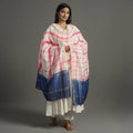 Pink - shibori tie-dye handloom chanderi silk dupatta