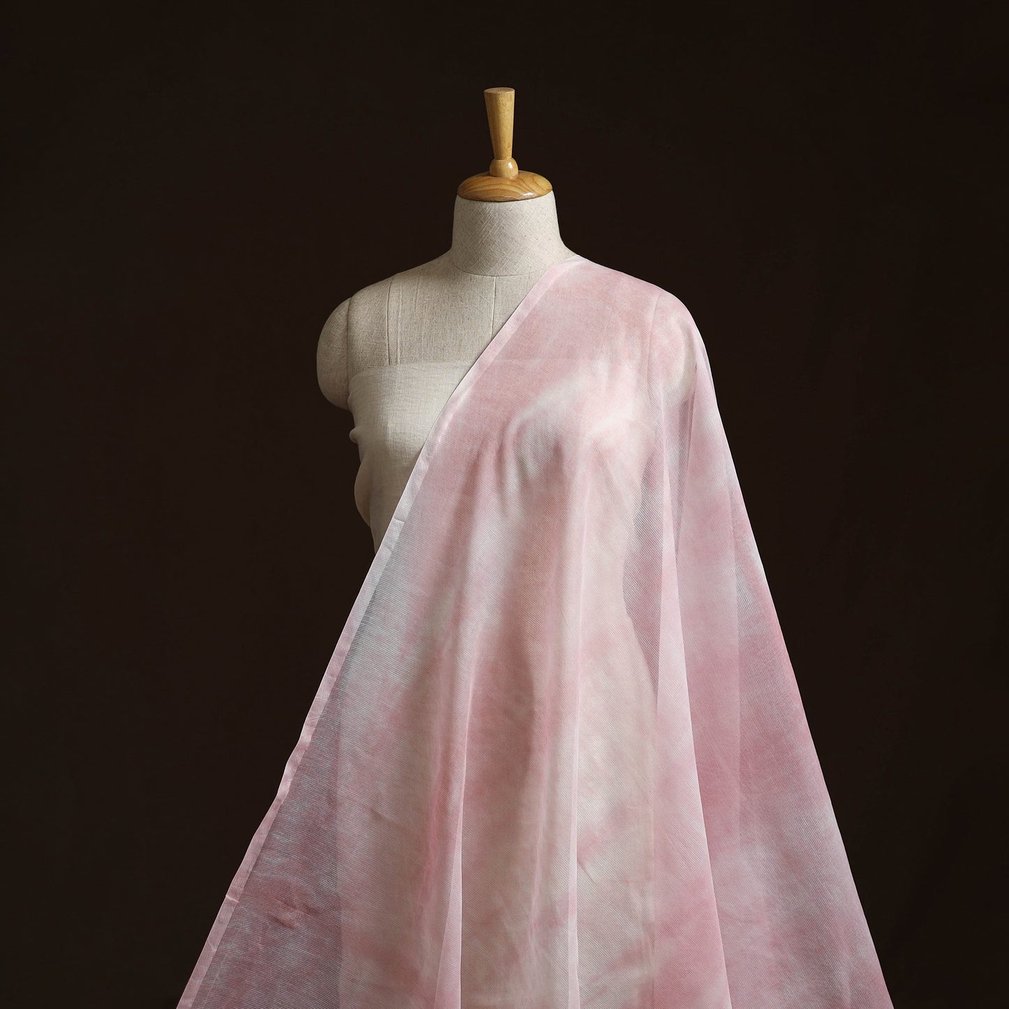 Shibori tie-dye kota doria cotton fabric 01 - handcrafted