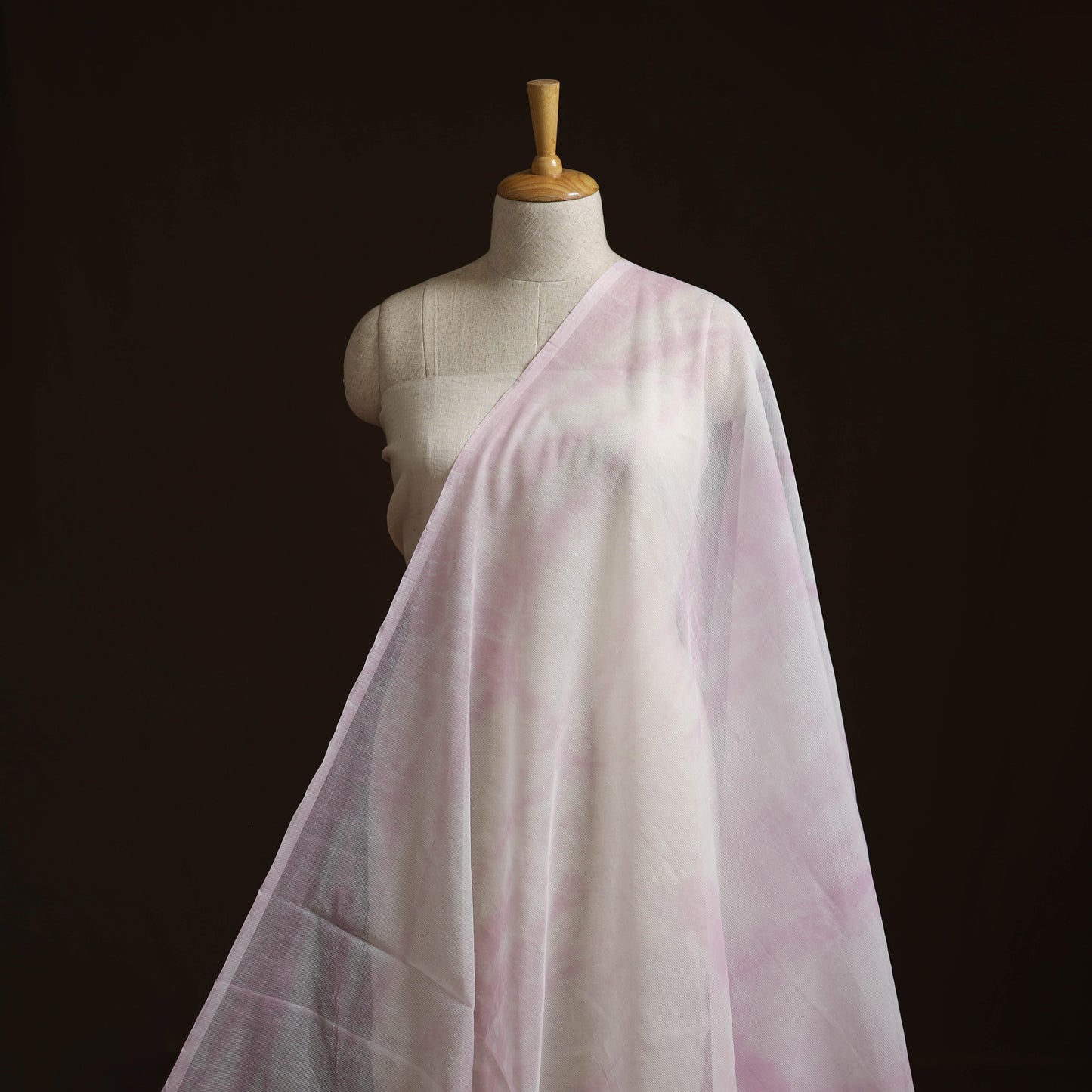 Shibori tie-dye kota doria cotton fabric 07 - handcrafted