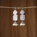 Pink - shifa gs fabart handmade earrings - handcrafted
