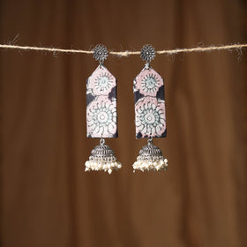 Pink - shifa gs fabart handmade earrings - handcrafted