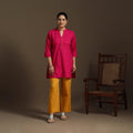 Short cotton jacquard kurta for women 19 - handcrafted