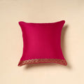 Pink - silk banarasi cushion cover with zari work 33
