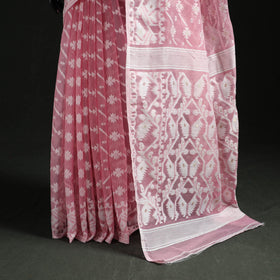 Silk cotton dhakai jamdani saree 04 - handcrafted