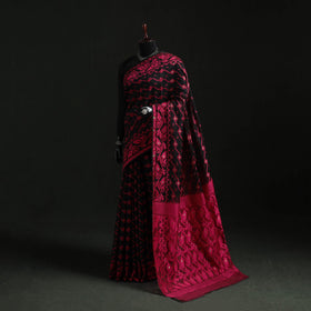 Silk cotton dhakai jamdani saree 06 - handcrafted