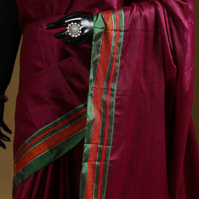 Silk cotton khun saree with ilkal pallu chikki paras border