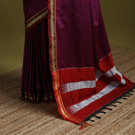 Silk cotton khun saree with ilkal pallu chikki paras border