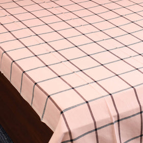 Pink - single handloom cotton bed sheet (90 x 60 in) 105