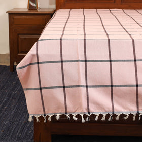 Pink - single handloom cotton bed sheet (90 x 60 in) 105