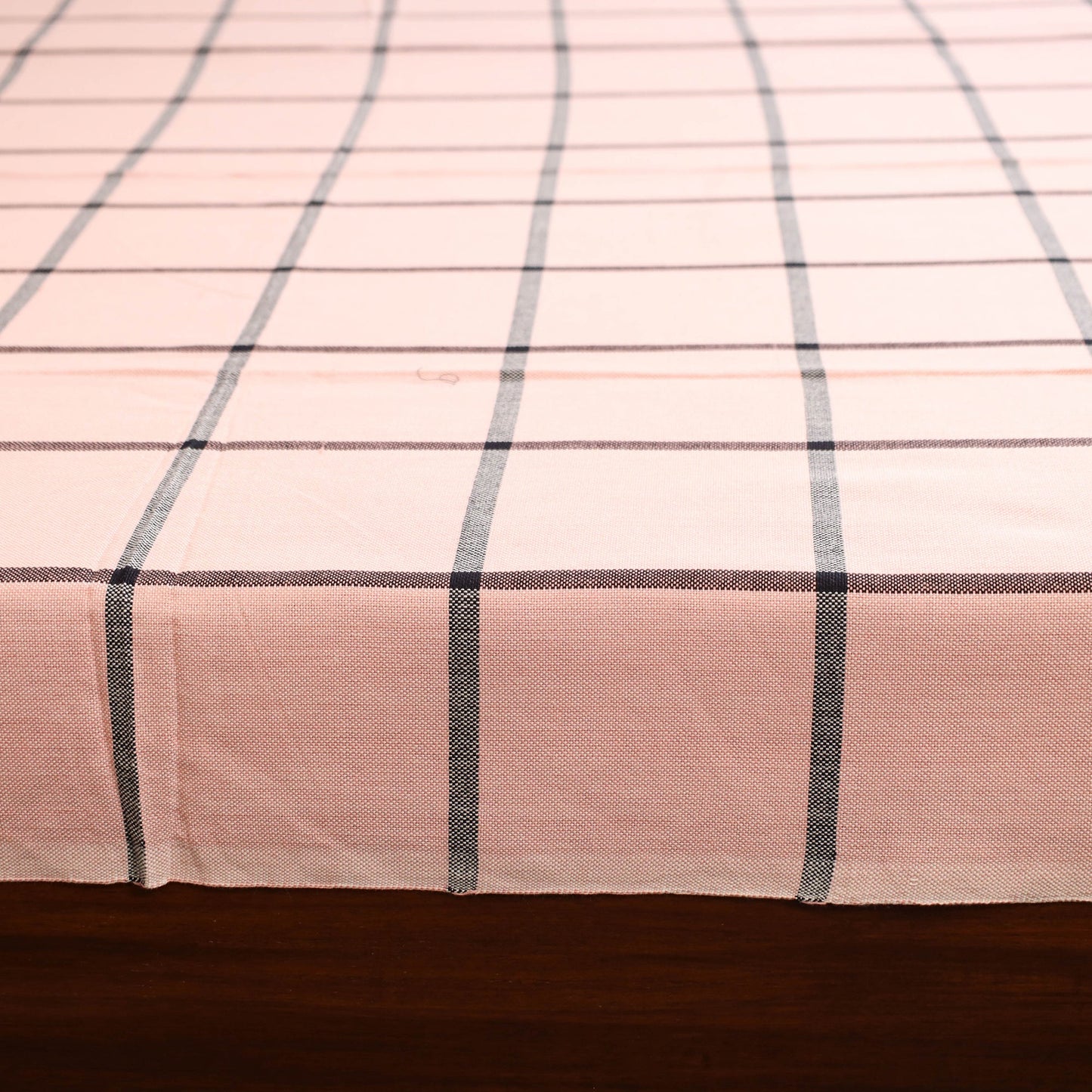 Pink - single handloom cotton bed sheet (90 x 60 in) 105