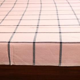 Pink - single handloom cotton bed sheet (90 x 60 in) 105
