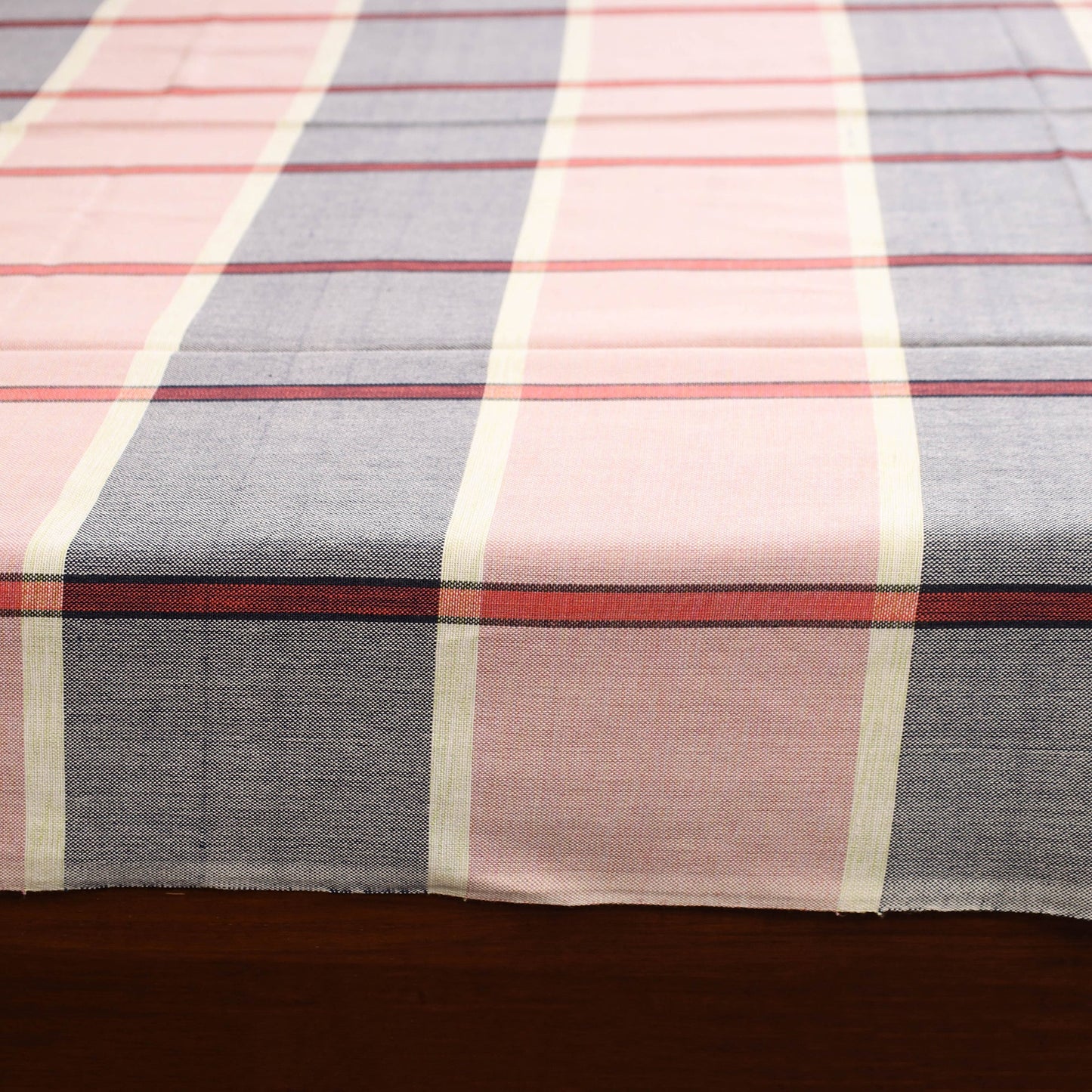 Pink - single handloom cotton bed sheet (90 x 60 in) 111