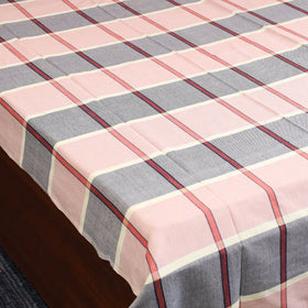 Pink - single handloom cotton bed sheet (90 x 60 in) 111
